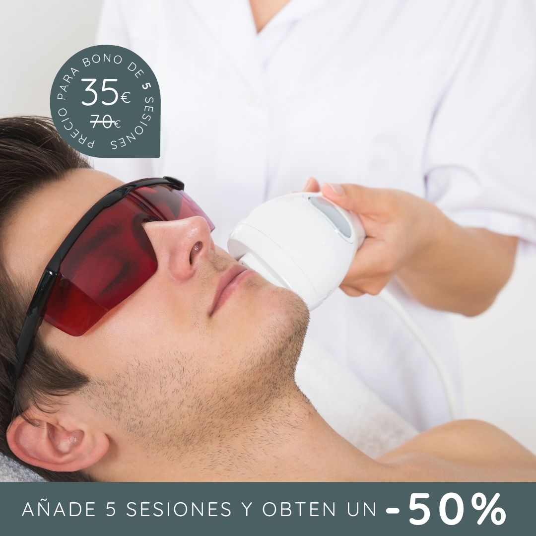 LÁSER 1 sesión de barba hombre